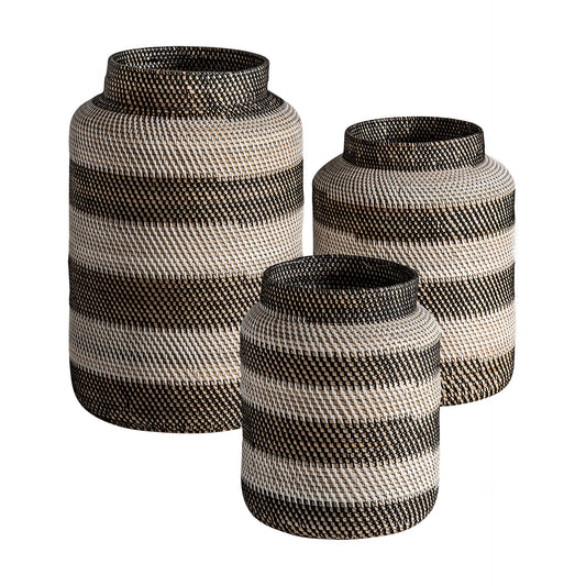 Zirba Vaas Set van 3 Stuks 37x37x61 cm