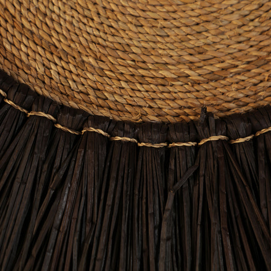 Wandpaneel Raffia Zwart 70x2x70 cm