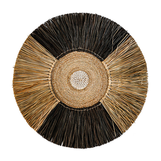 Wandpaneel Raffia Zwart 70x2x70 cm