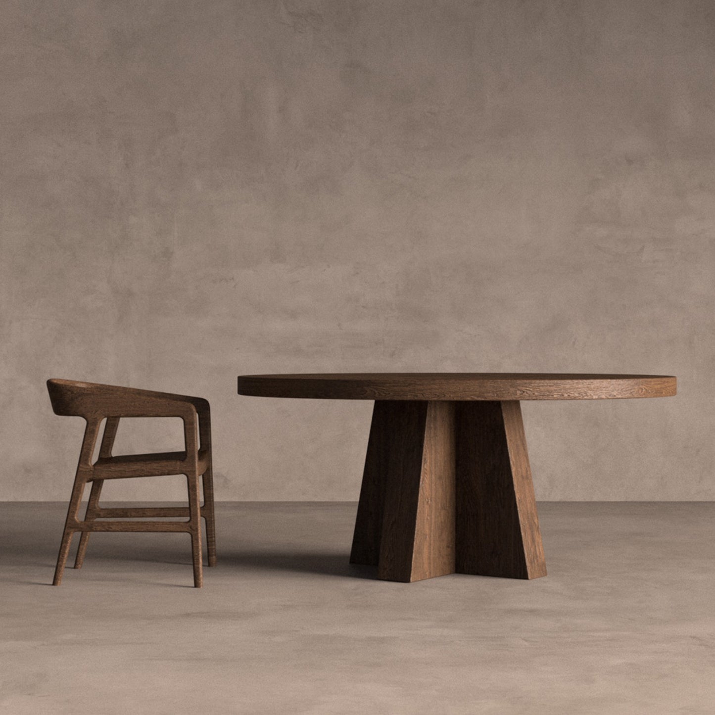 Brutalist Ronde Eettafel S.Brutalist 170x170x76 cm