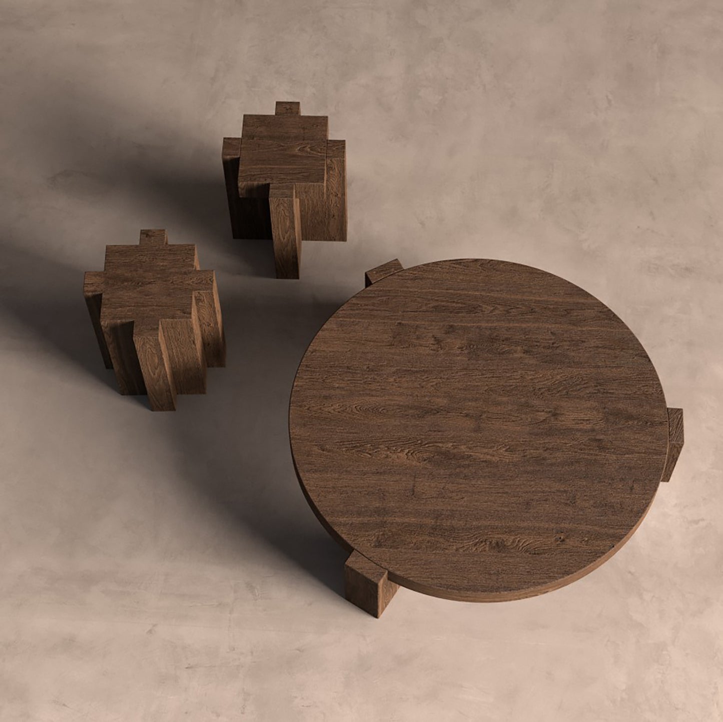 BRUTALIST Bijzettafel 43x43x50 cm