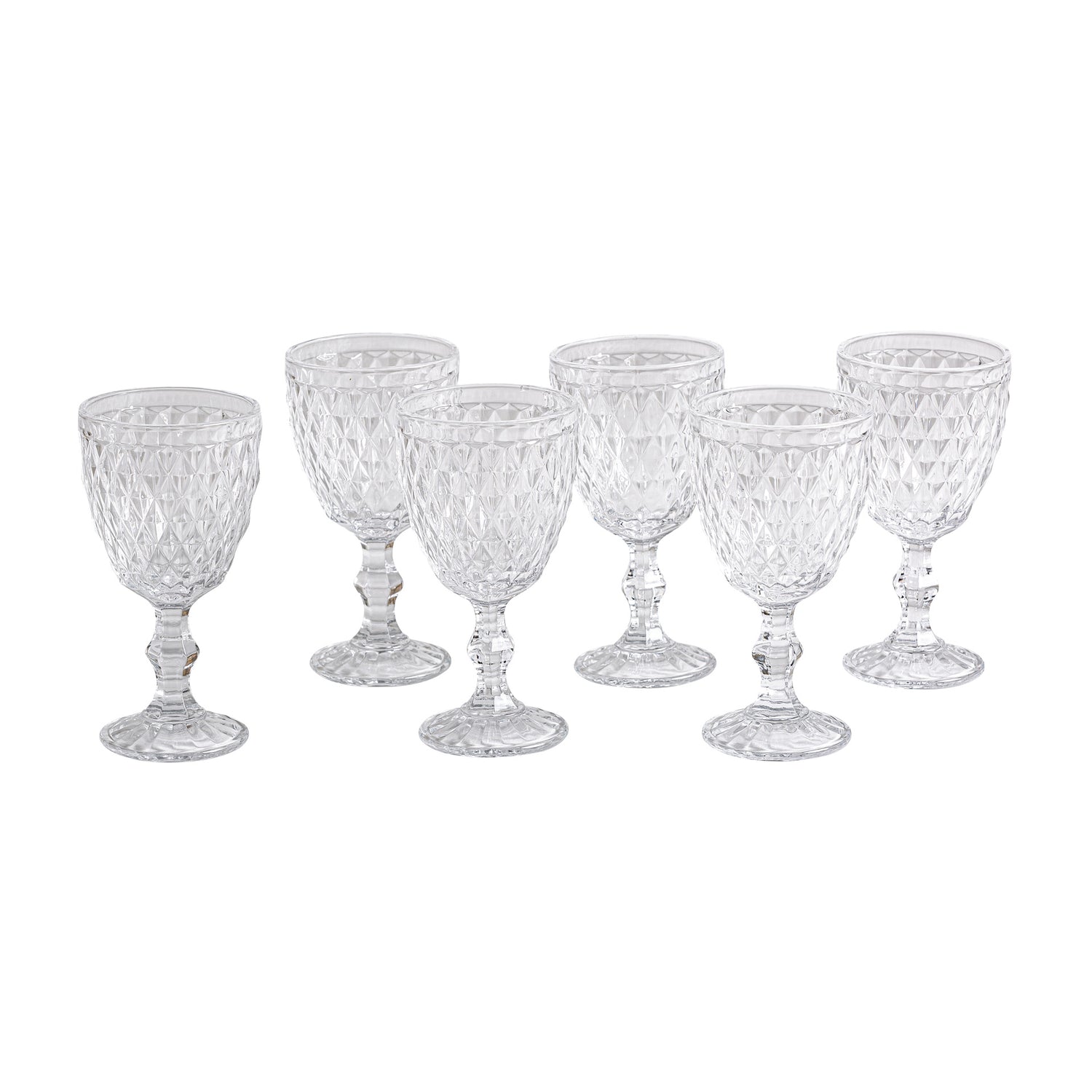 Dasley Wijnglas Set van 6 8x8x17 cm