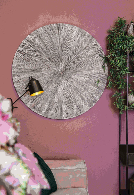Zapp White Ribbed Wallpanel Round L