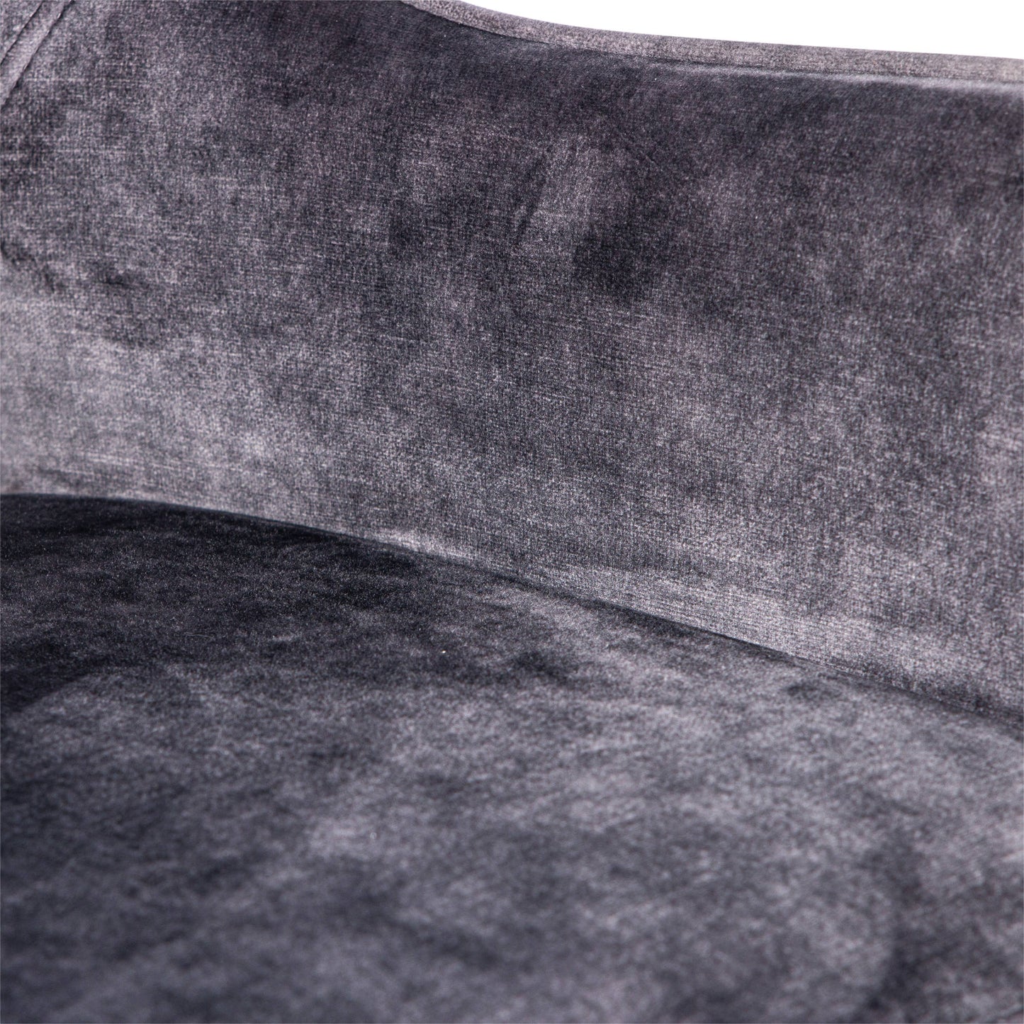 Fallon Velvet Anthracite Bar Stool Black Metal Leg (set of 2)