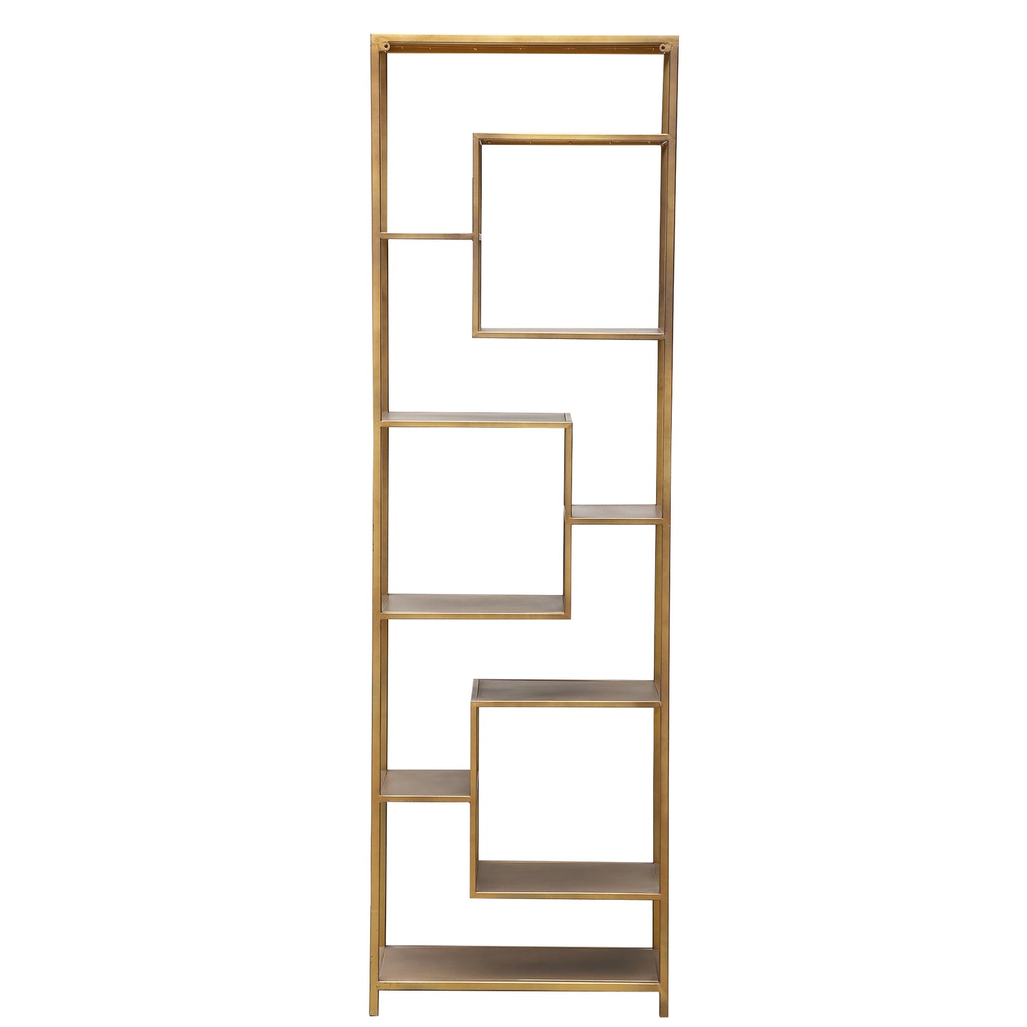 Duana Playful Gold Iron Open Cabinet High