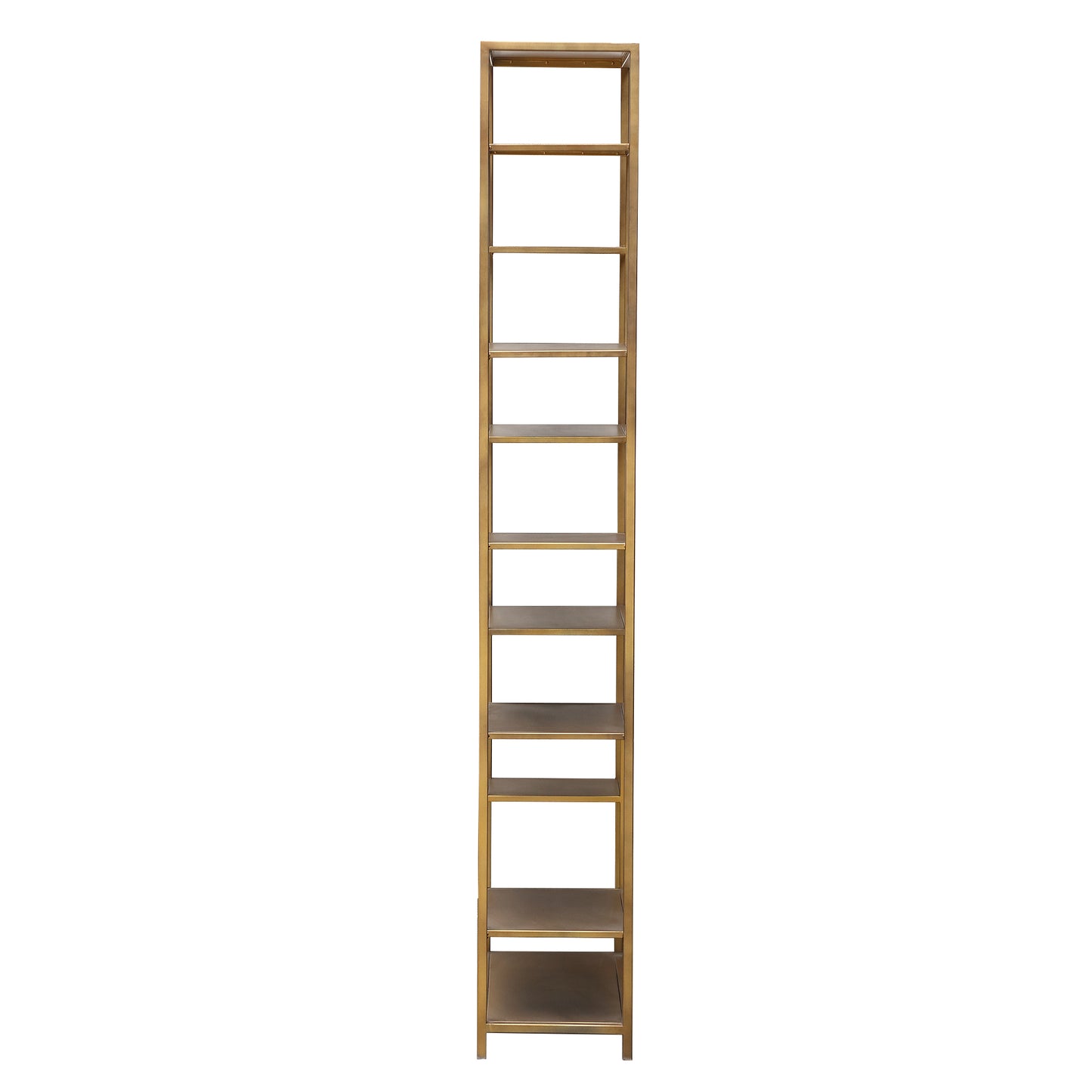 Duana Playful Gold Iron Open Cabinet High