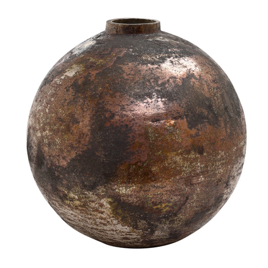 Archer Copper Glass Vase Round Bulb Design L