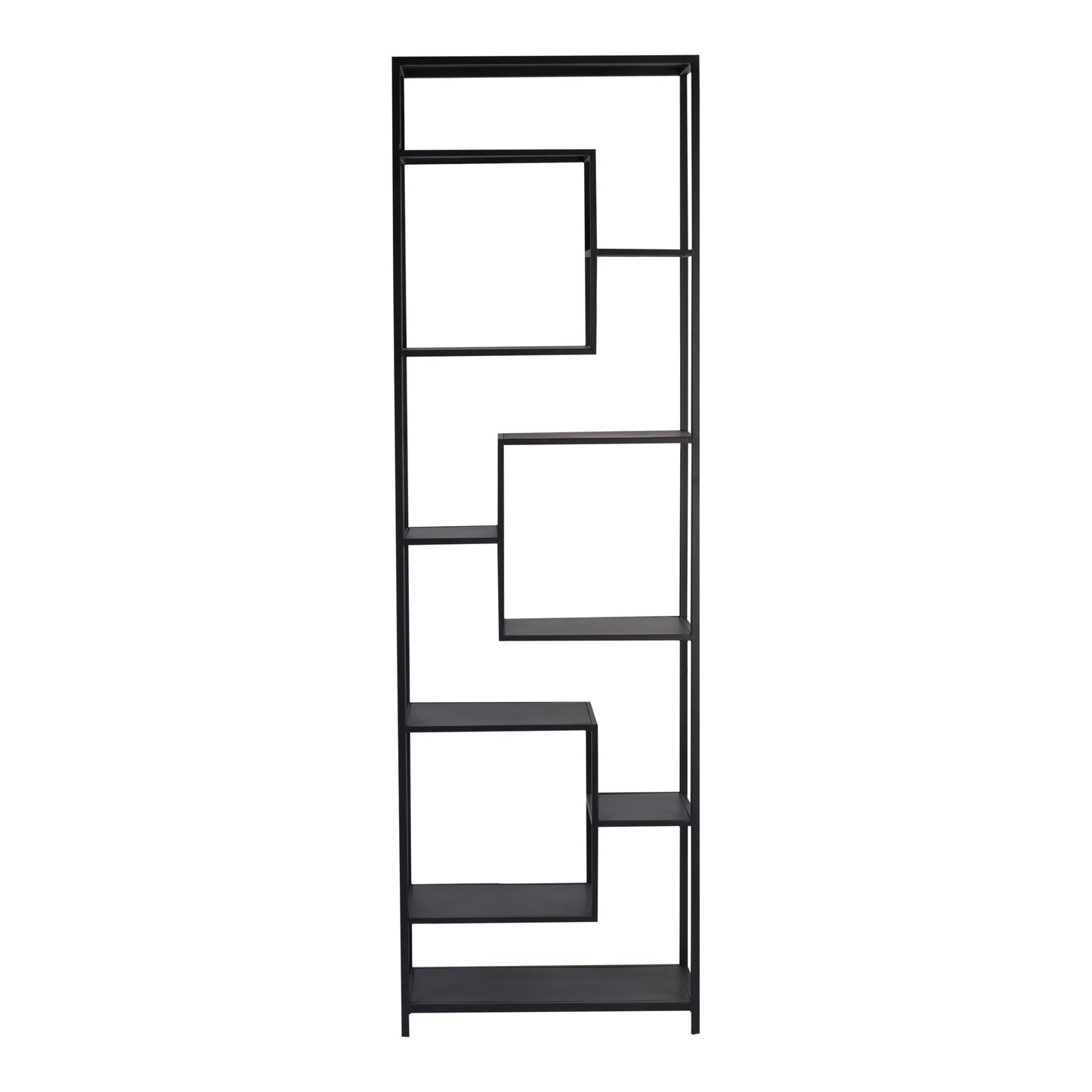 Duana Playful Black Iron Open Cabinet High