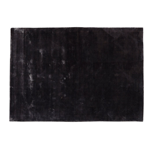 Flavia Black Viscose Handwoven Carpet S