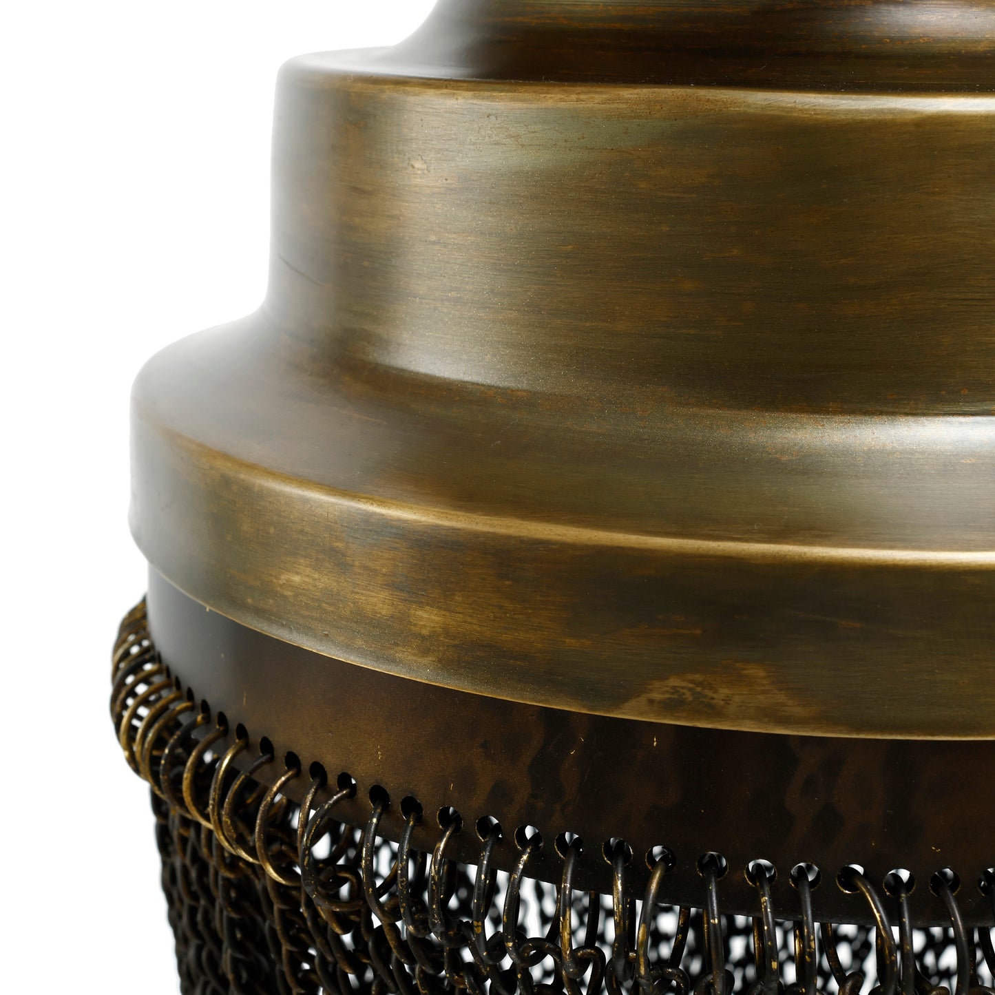 Zelivo Gold Iron Hanging Lamp Deco Chains Round S