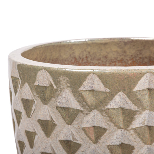 Mindy Pearl Keramische Bombay Pot Rond - Set van 4