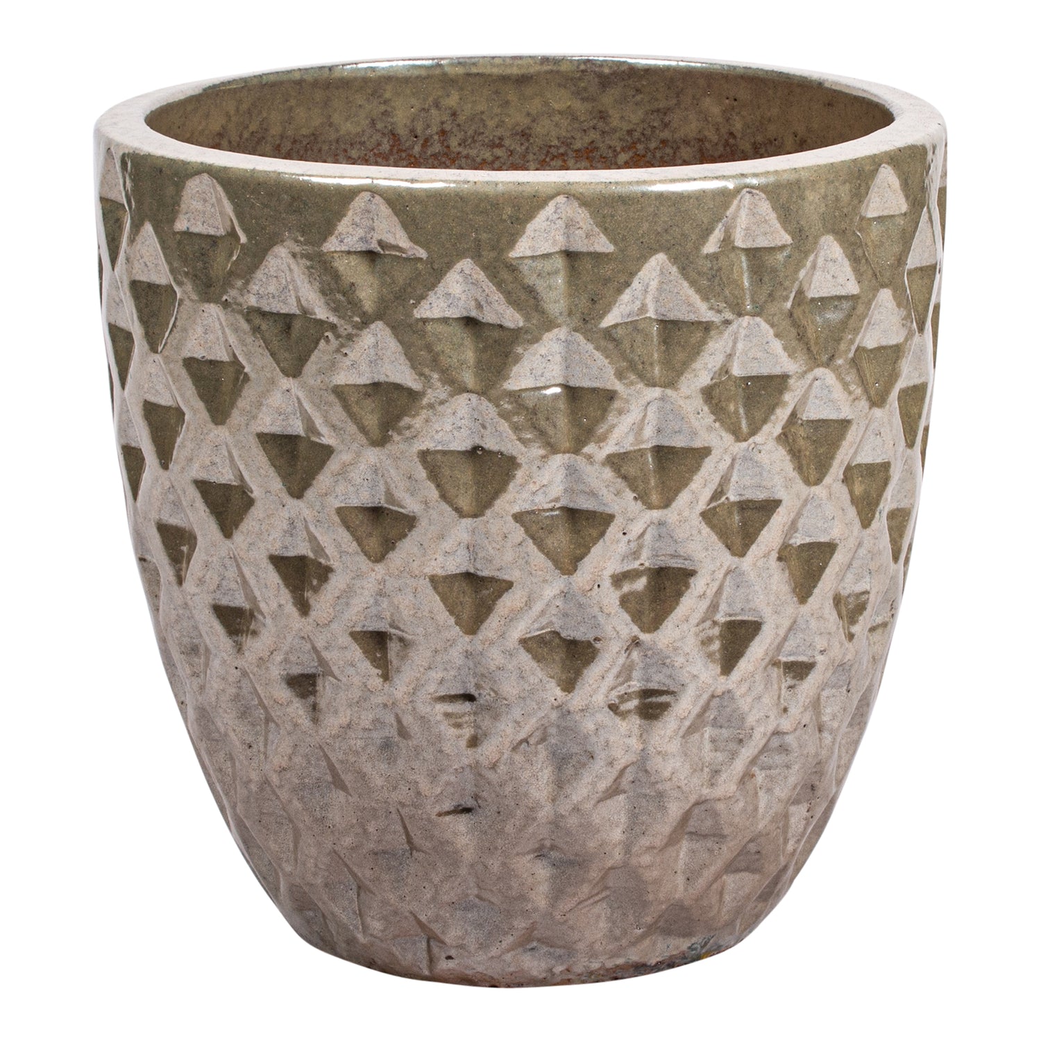 Mindy Pearl Keramische Bombay Pot Rond - Set van 4