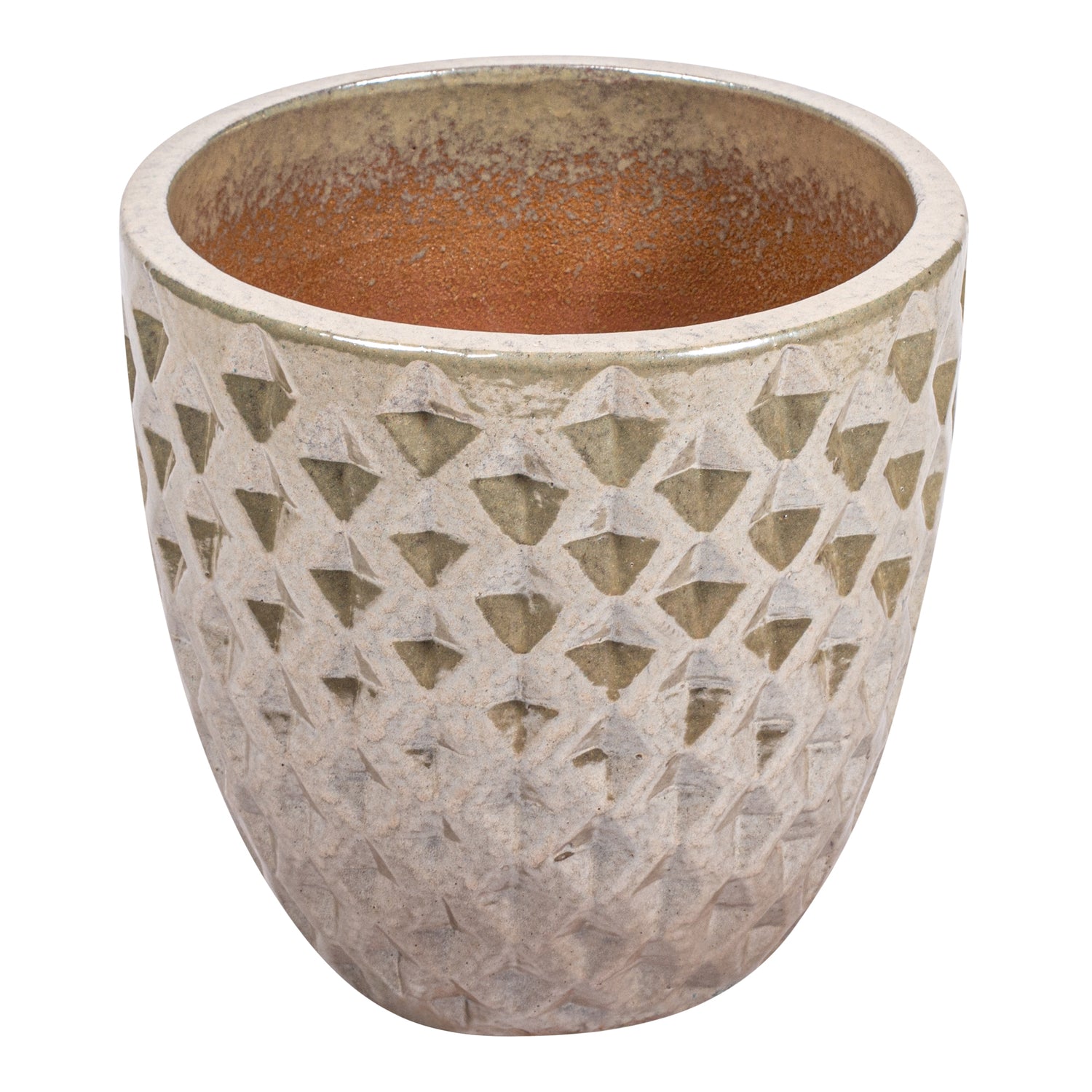 Mindy Pearl Keramische Bombay Pot Rond Set van 4 42x44x44 cm