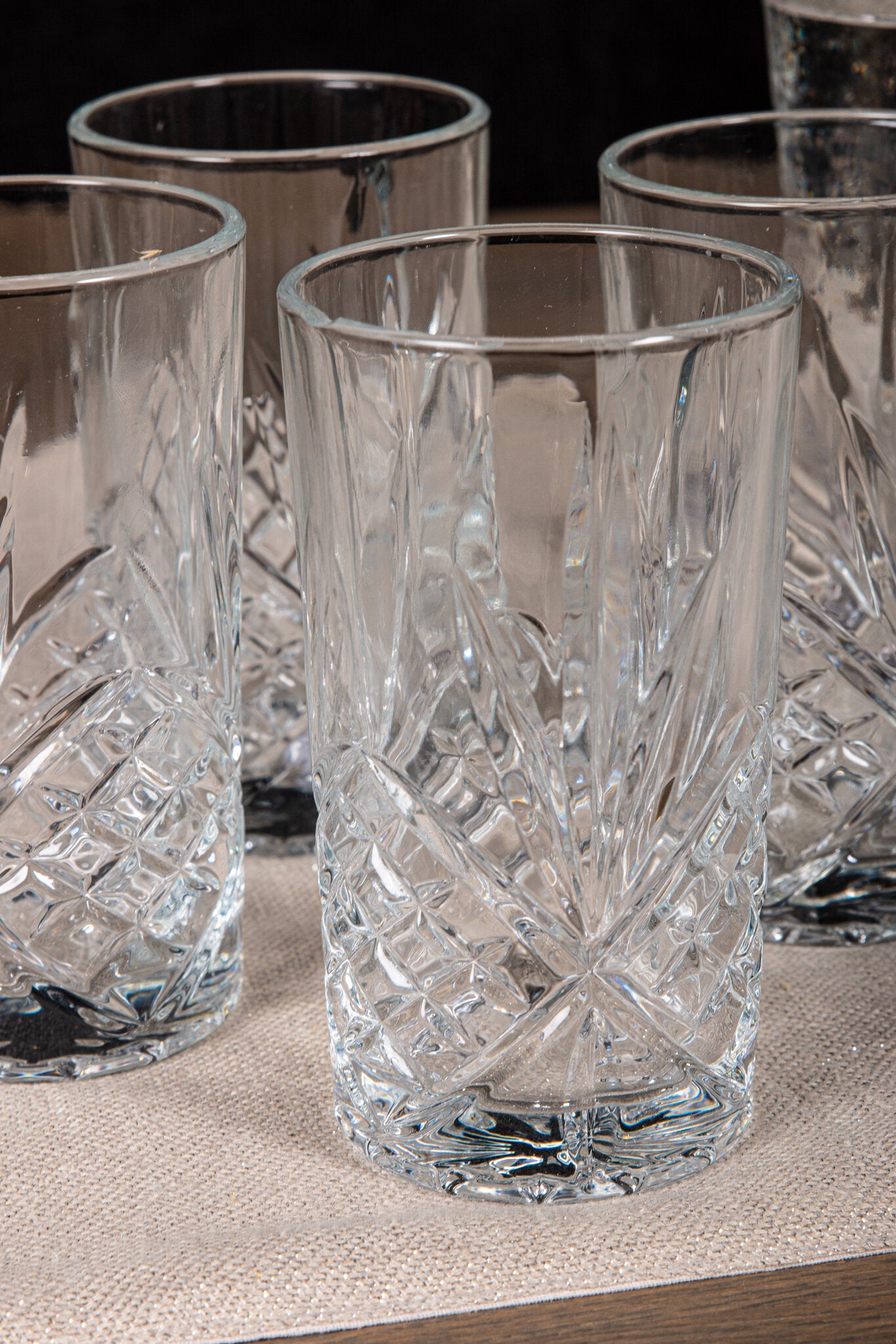 Glass Crystal Helder Longdrinkglas Set van 6 Stuks 13.5x7.5x7.5 cm