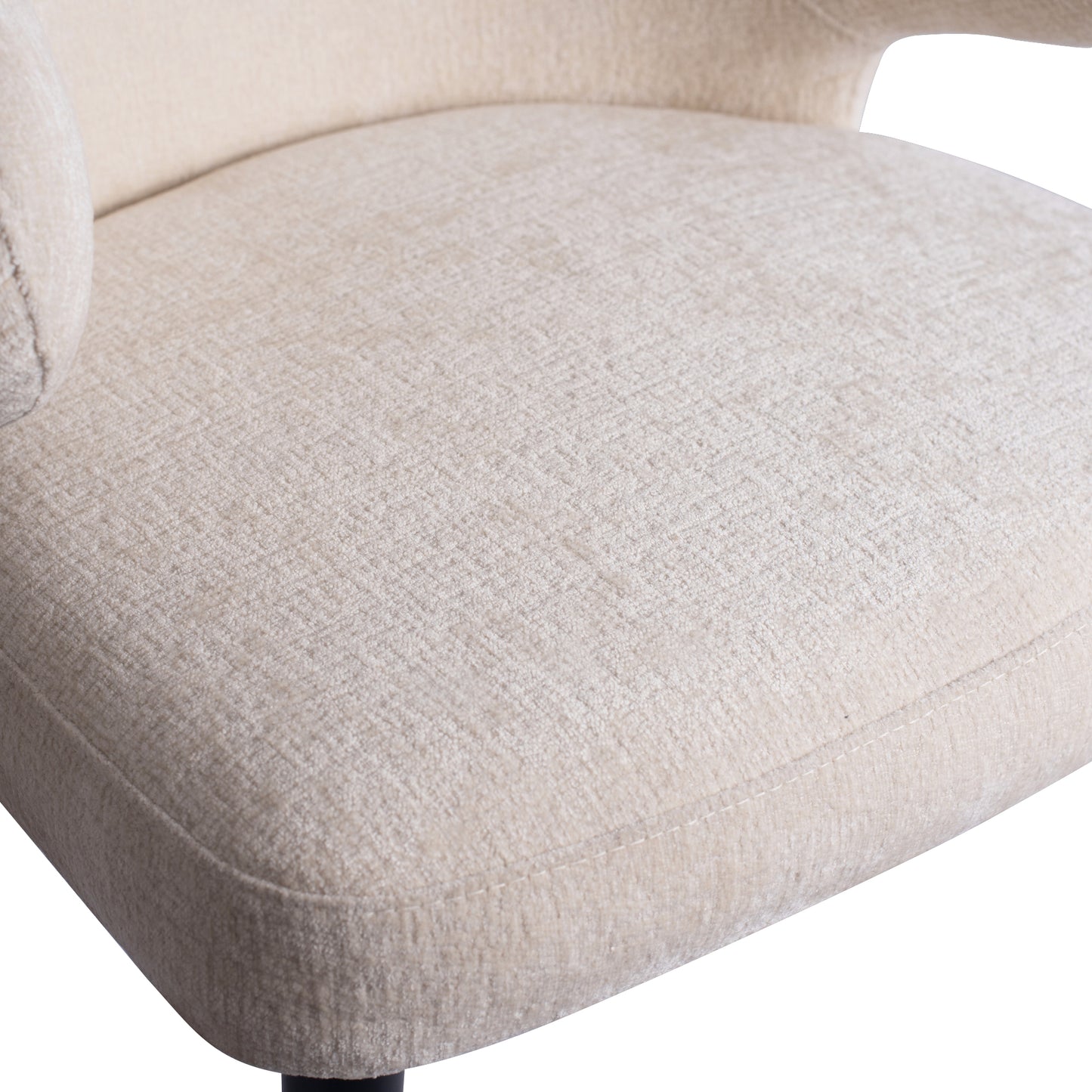 Fiori White 9852 Dining Chair Black Wood Legs