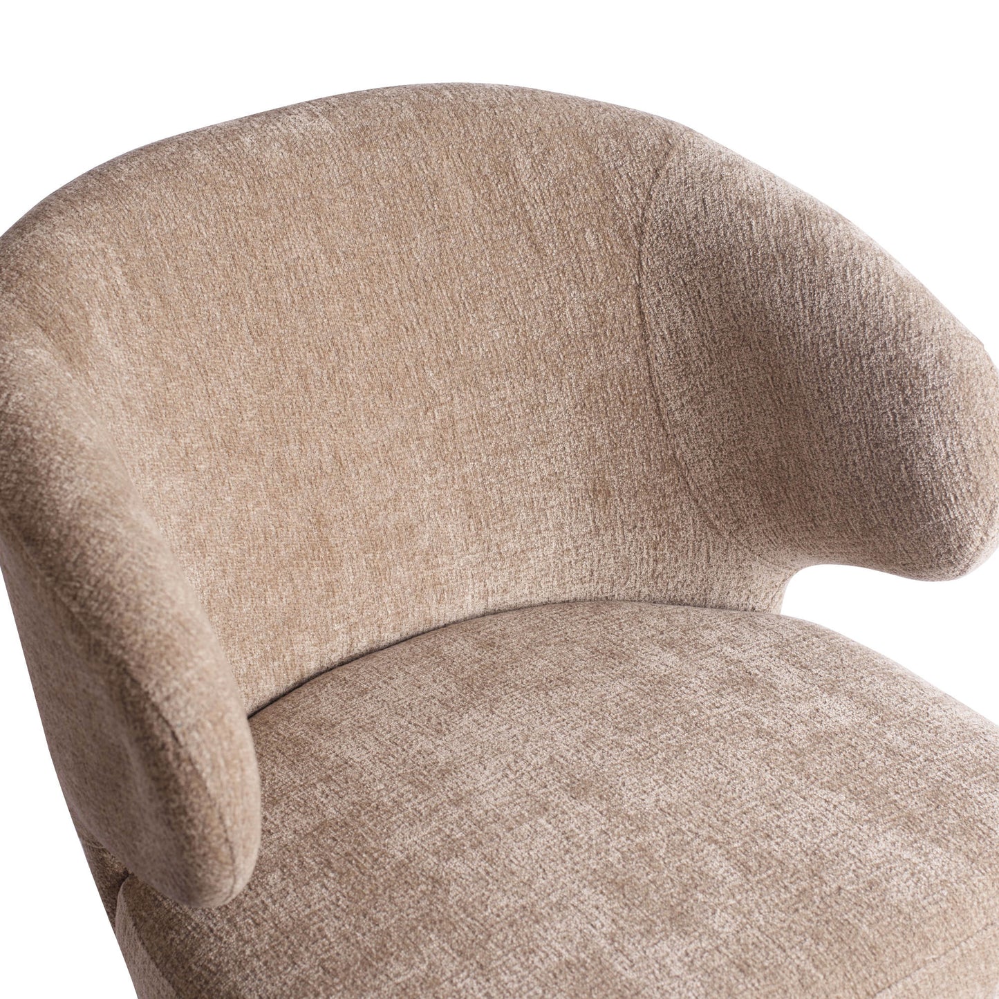 Fiori Cream 6051 Dining Chair Black Wood Legs