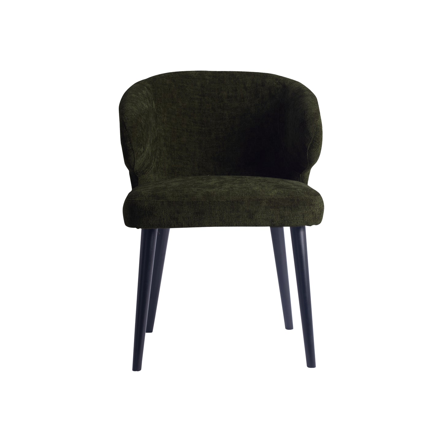 Fiori Green 1205 Dining Chair Black Wood Legs