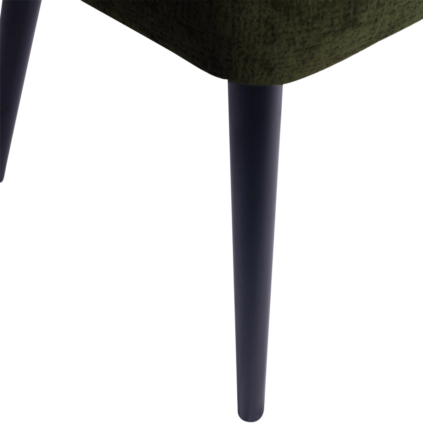 Fiori Green 1205 Dining Chair Black Wood Legs