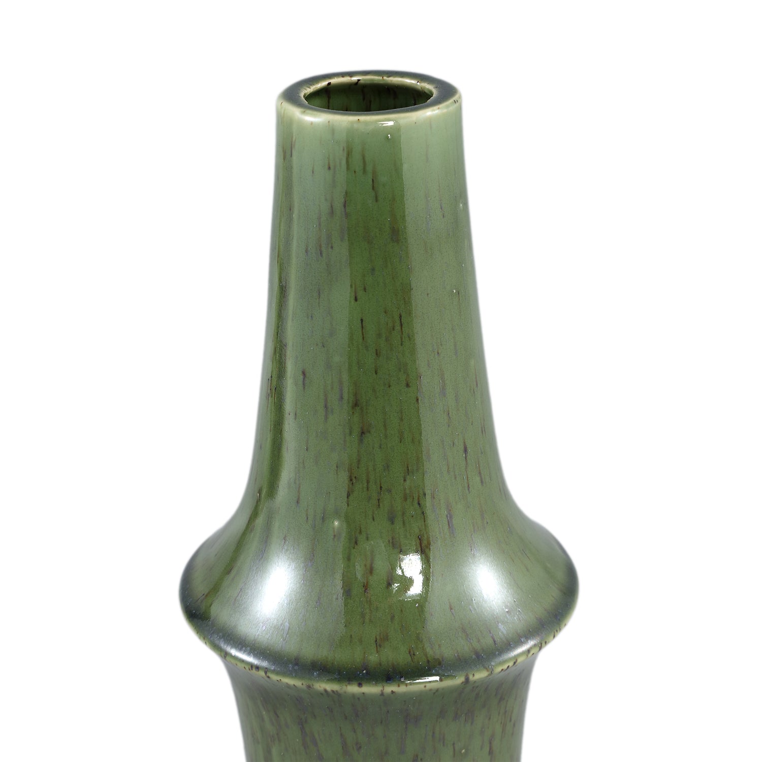 Cashay Donkergroen Keramische Pot Met Ring Set Van 2 Stuks L - 2 Sets 45x16x16 cm