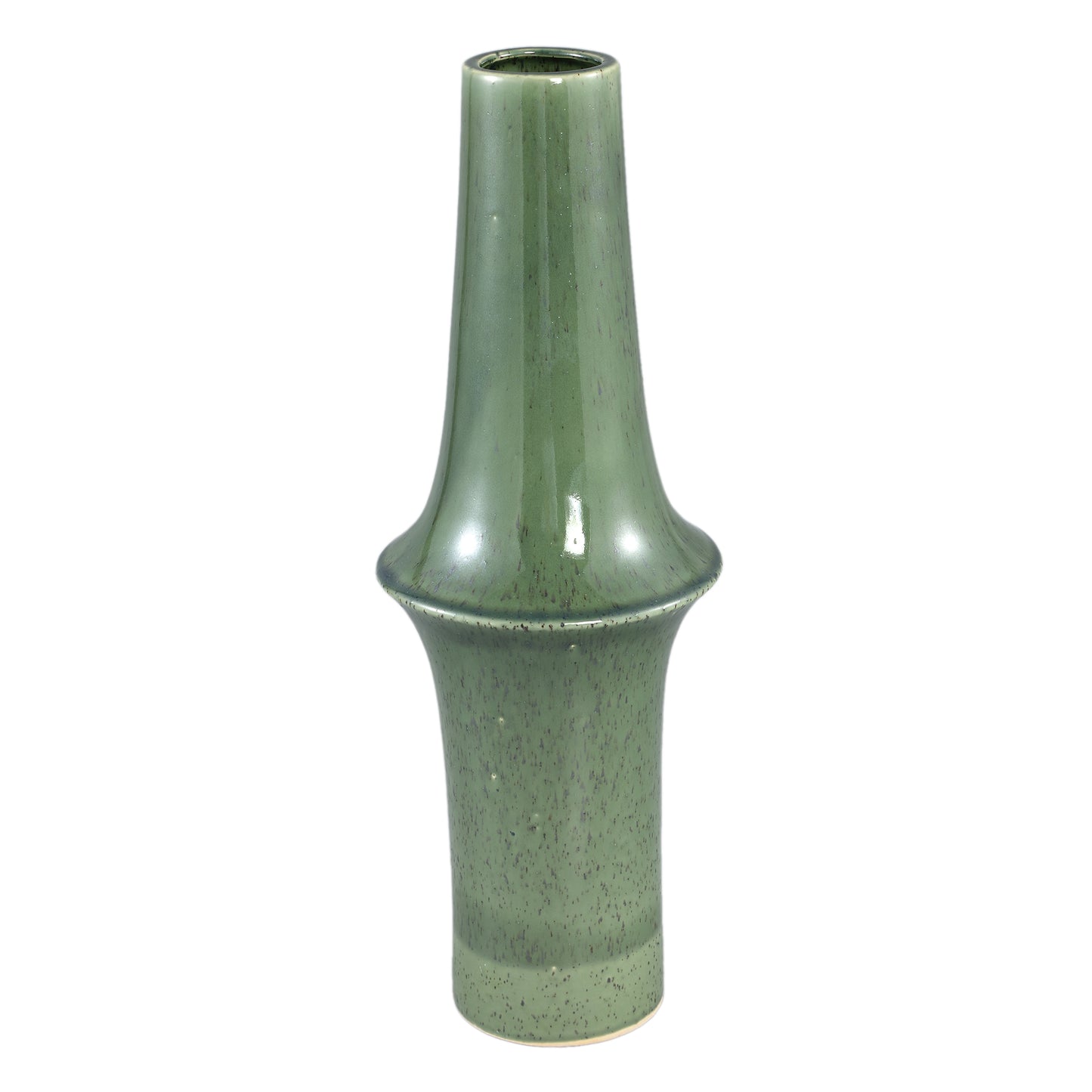 Cashay Donkergroen Keramische Pot Met Ring Set Van 2 Stuks L - 2 Sets 45x16x16 cm