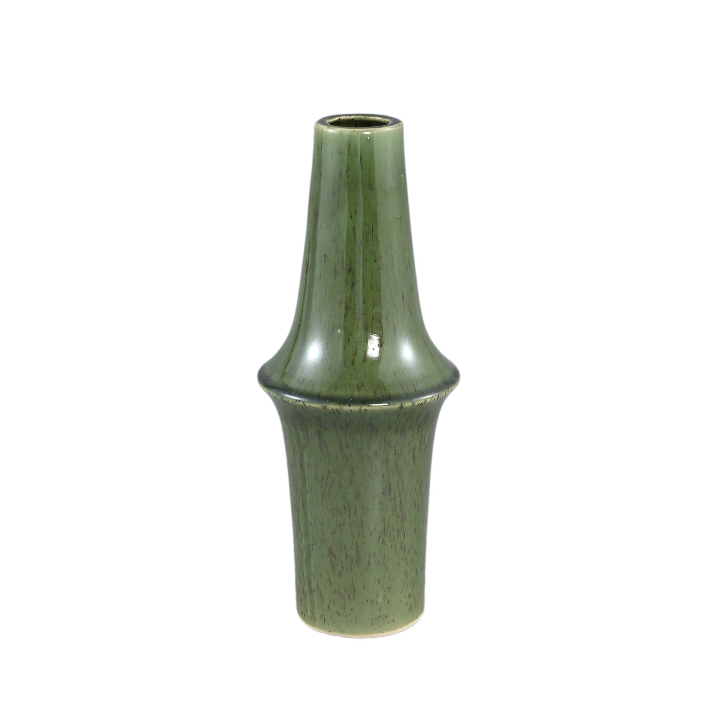 Cashay Donkergroen Keramische Pot Met Ring Set Van 2 Stuks - 2 Sets 33x13x13 cm