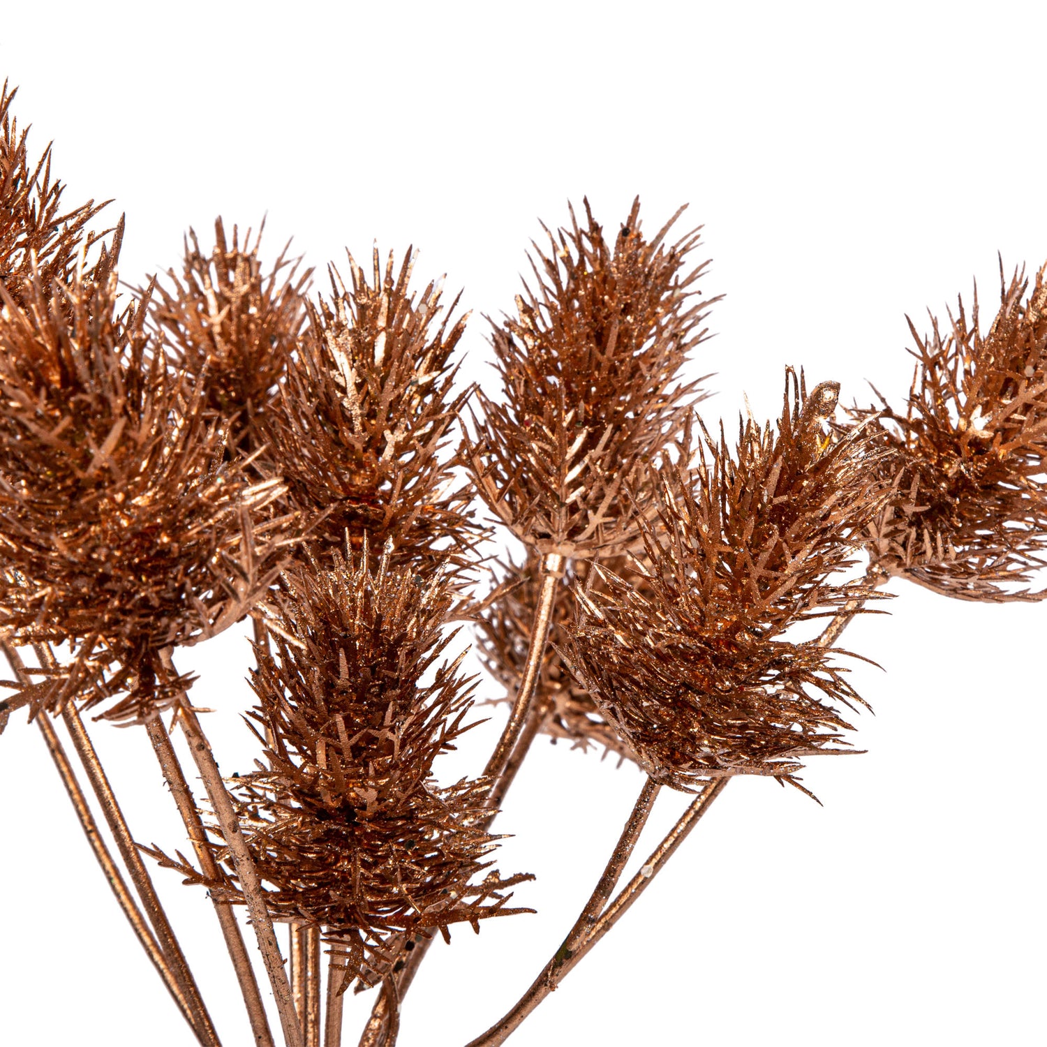 Twig Plant Koper Distel Spray - Set van 12 61x18x12 cm