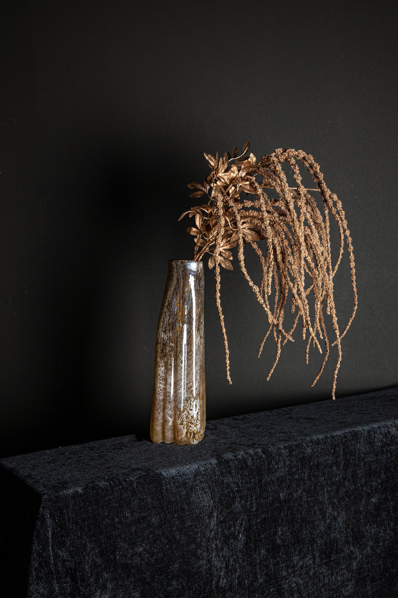 Twig Plant Koperen Glitter Amaranthus Spray - Set van 6 117x55x12 cm