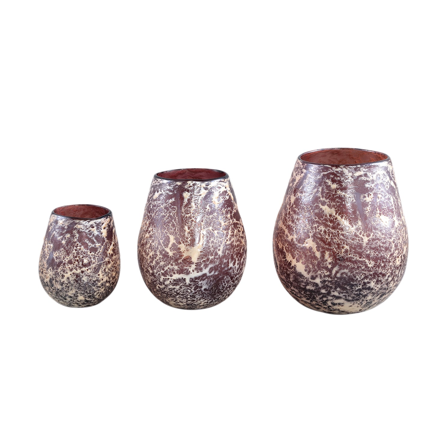 Jice Red Glass Rough Finish Stormlight Round L