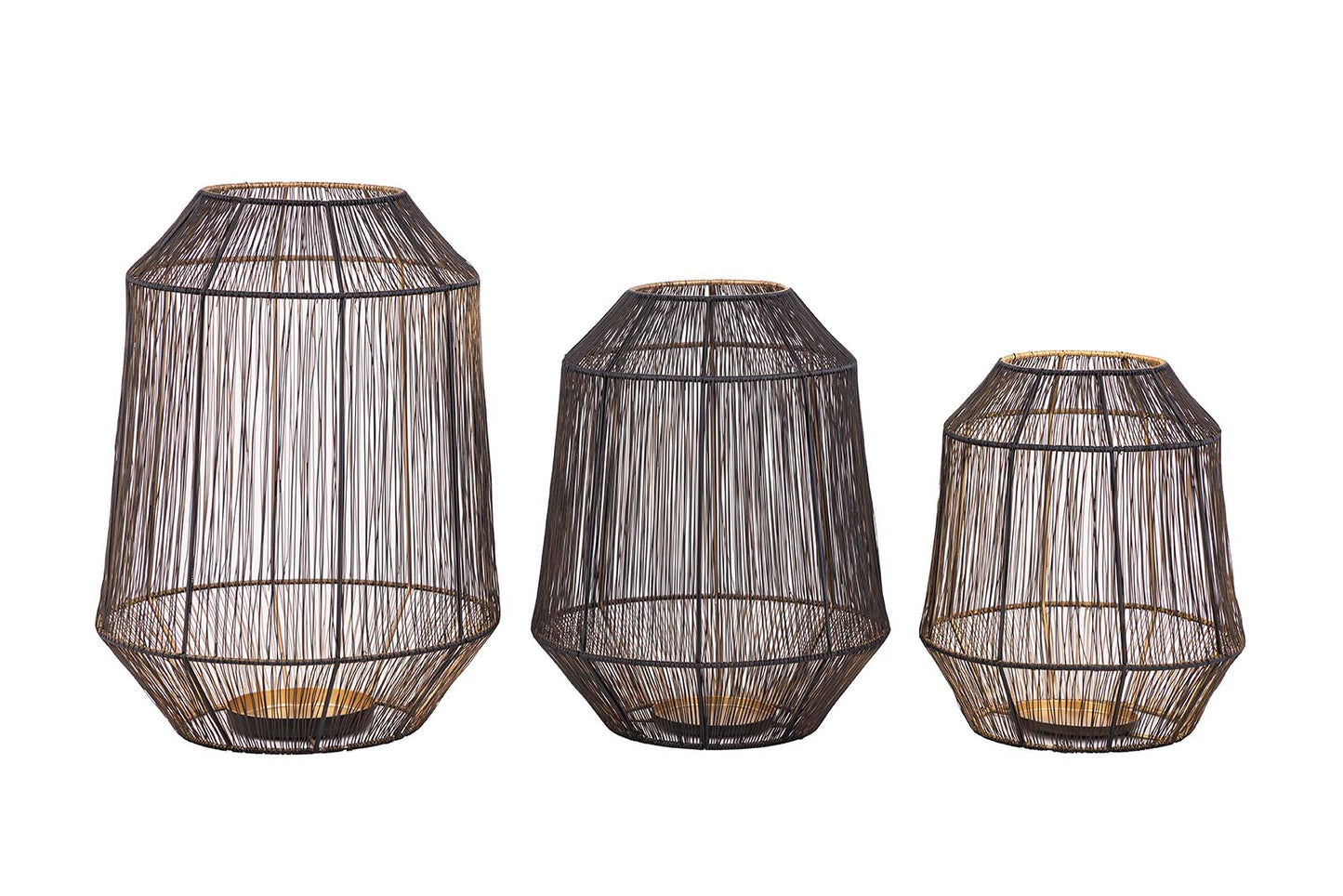 Justy Black Iron Wired Stormlight Gold Inside Roun