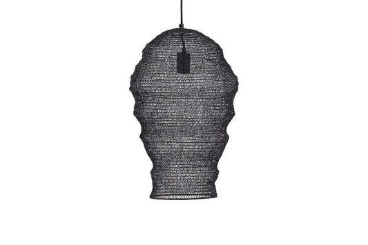 Miko Zwarte Ijzeren Draad Hanglamp Doorzichtig S 50x33x33 cm