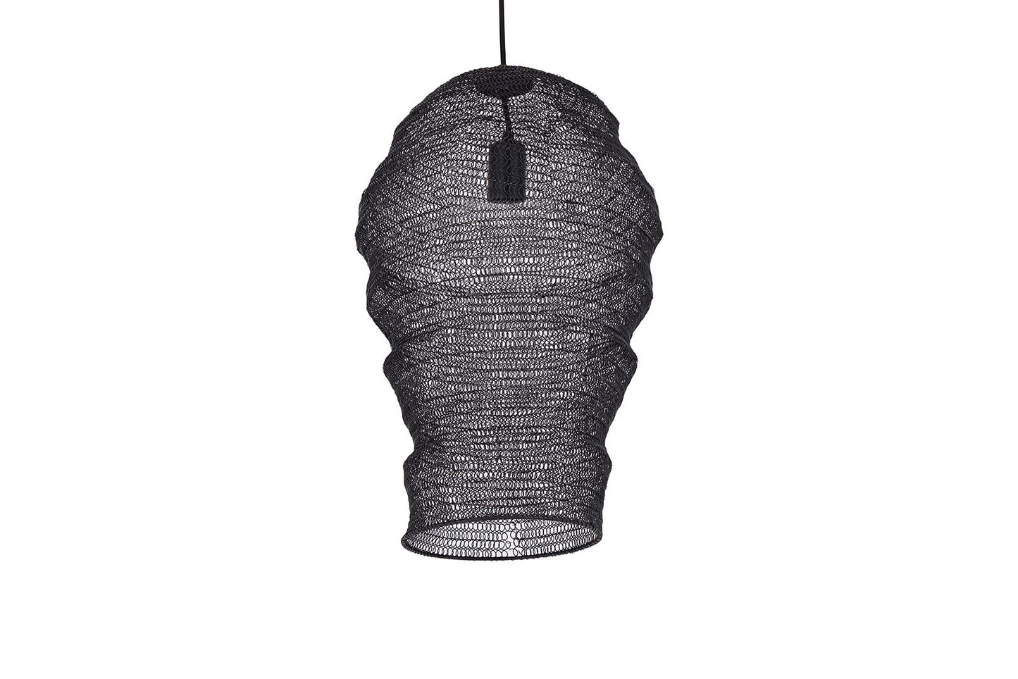 Miko Zwarte Ijzeren Draad Hanglamp Doorzichtig S 50x33x33 cm