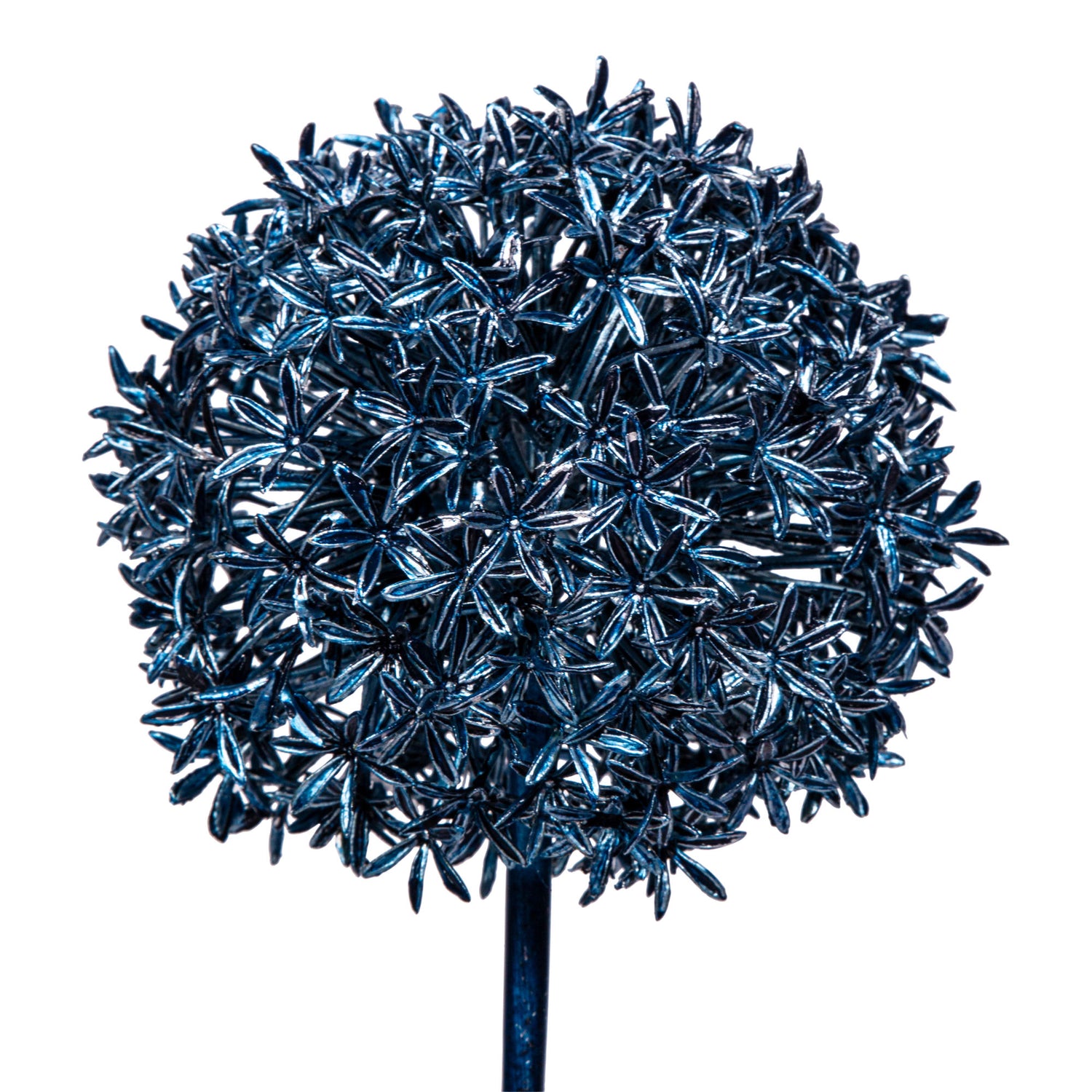 Leaves Plant Metallic Blue Allium Spray - Set van 12 68x20x20 cm