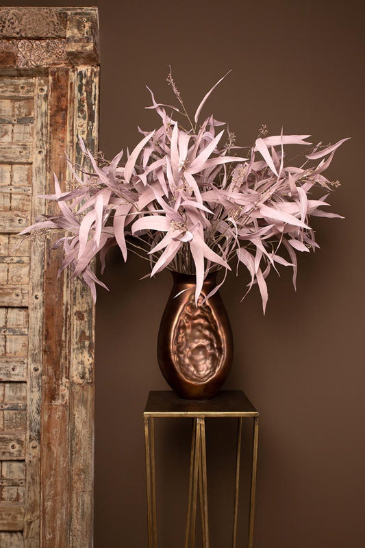 Leaves Plant Roze Eucalyptus Bladeren Spray - Set van 12 98x65x57 cm