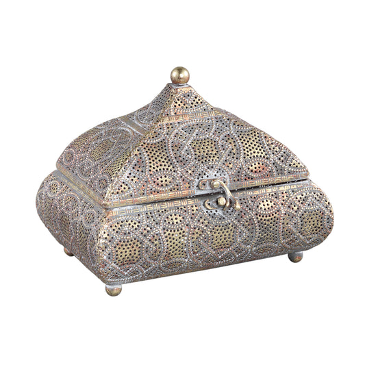 Indio Gold Antique Iron Storage Box Rectangle