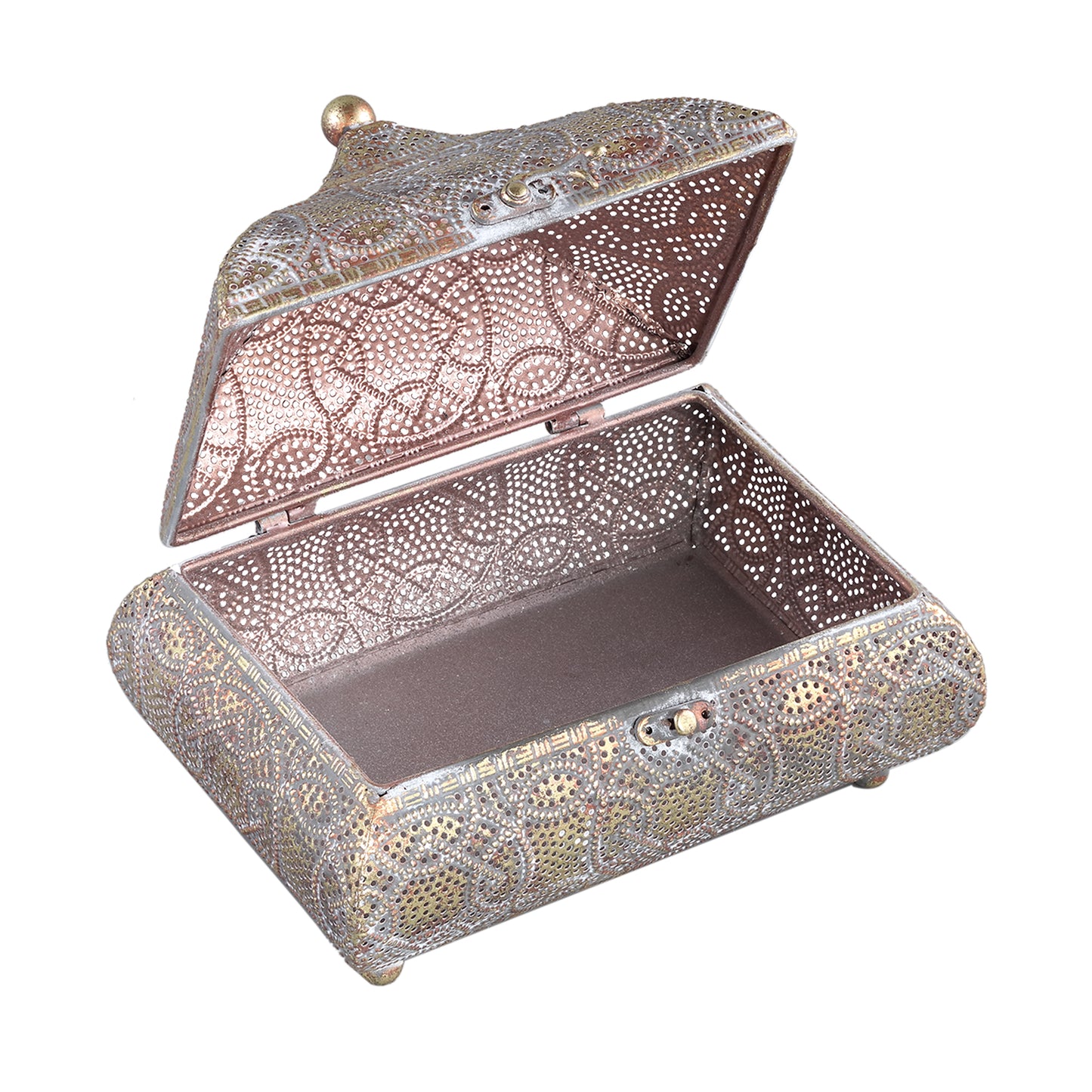 Indio Gold Antique Iron Storage Box Rectangle