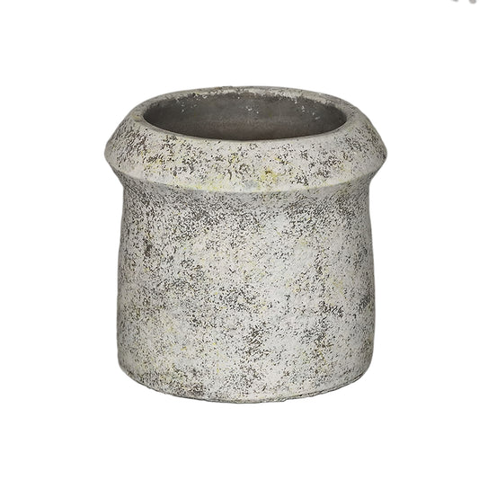 Nimma Grey Cement Pot Set van 4 Stuks Wide Top Round M - 4 Sets 16x17x17 cm