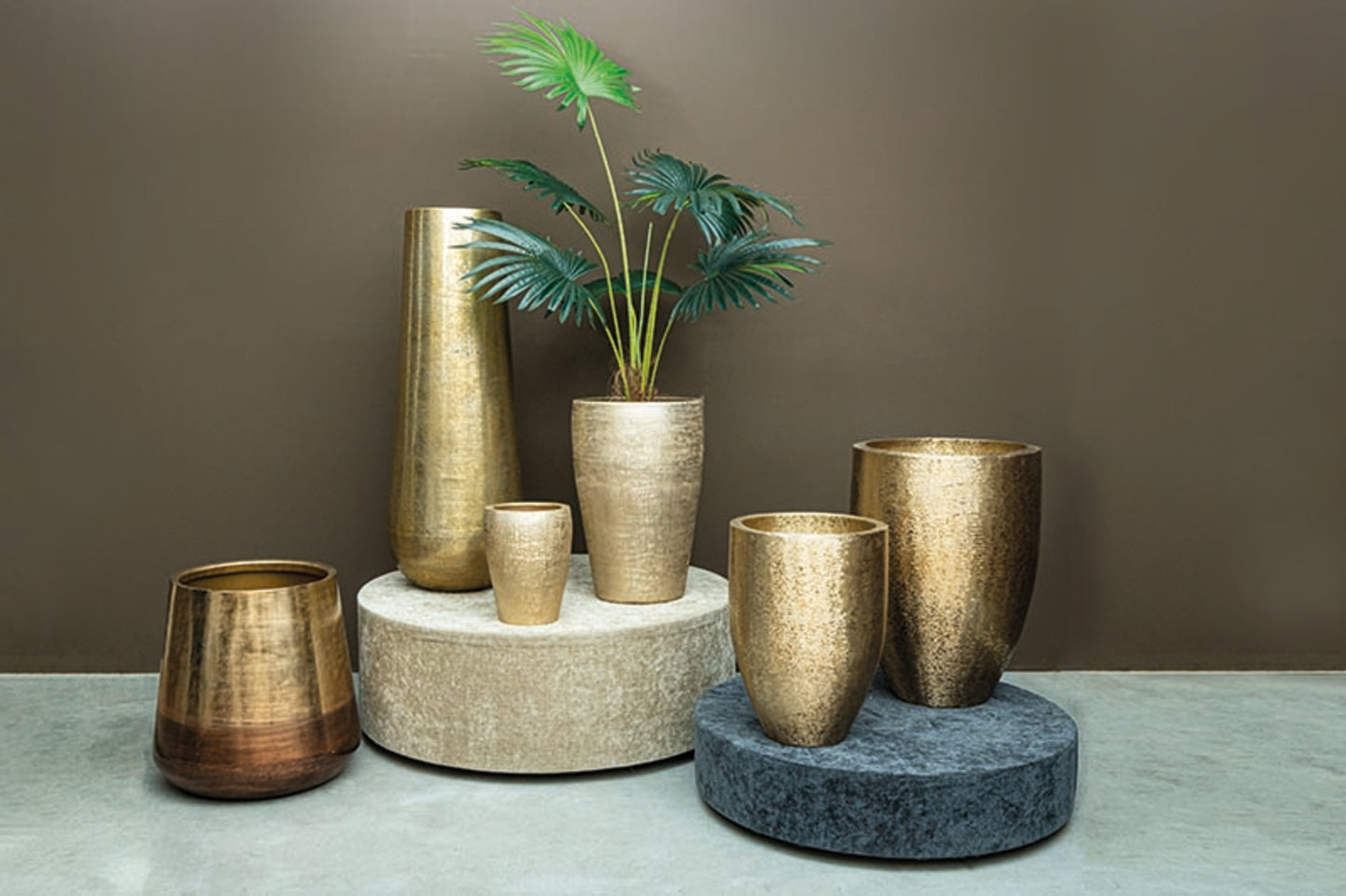 Nouska Gold Aluminum Pot With Copper Bottom L