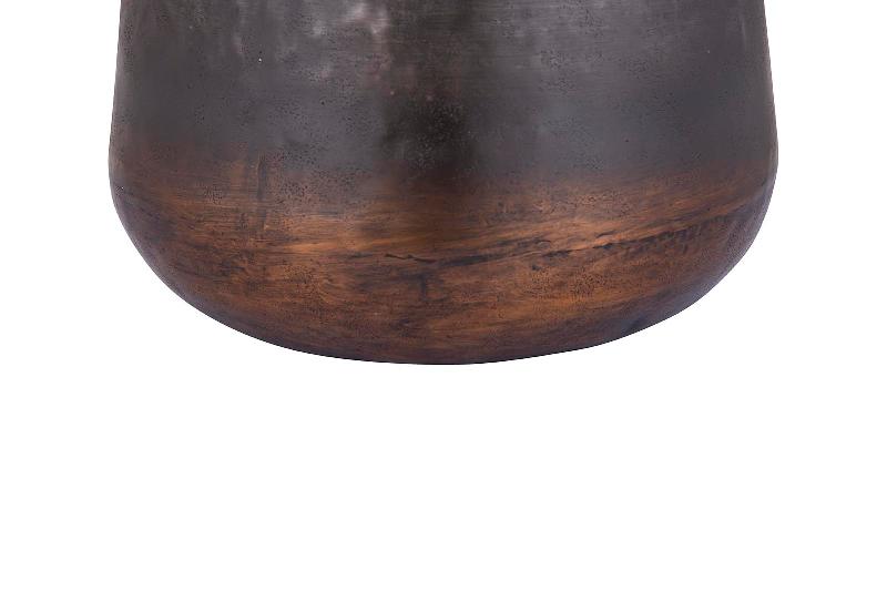 Nouska Zwarte Aluminium Pot Met Koperen Bodem S 48x48x48 cm
