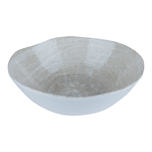 Kaylaa Crème Porselein Schaal Rond Set van 6 Stuks - 6 Sets 4.5x16x16 cm