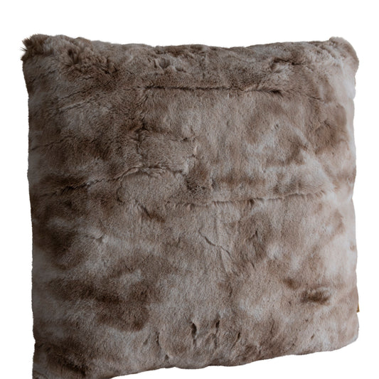 Linde Beige Faux Fur Kussen Set van 4 Stuks Vierkant L - 4 Sets 60x60x10 cm