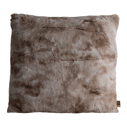 Linde Beige Faux Fur Kussen Set van 4 Stuks Vierkant L - 4 Sets 60x60x10 cm