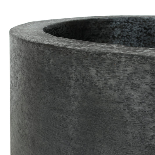 Eviee Black Brushed Alu Sheet Pot Round SV2