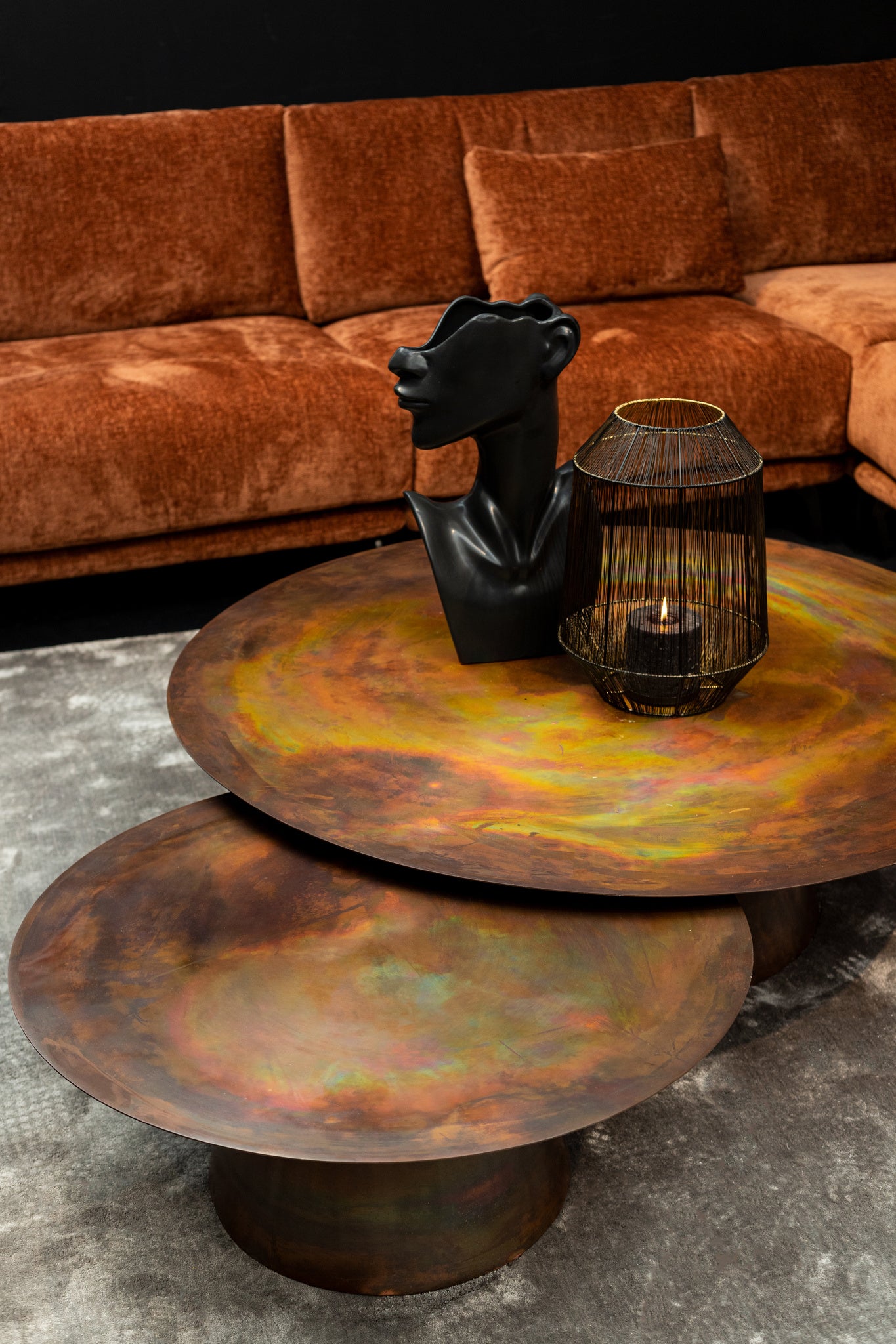 Comprador Copper Iron Coffeetable Round Sv2