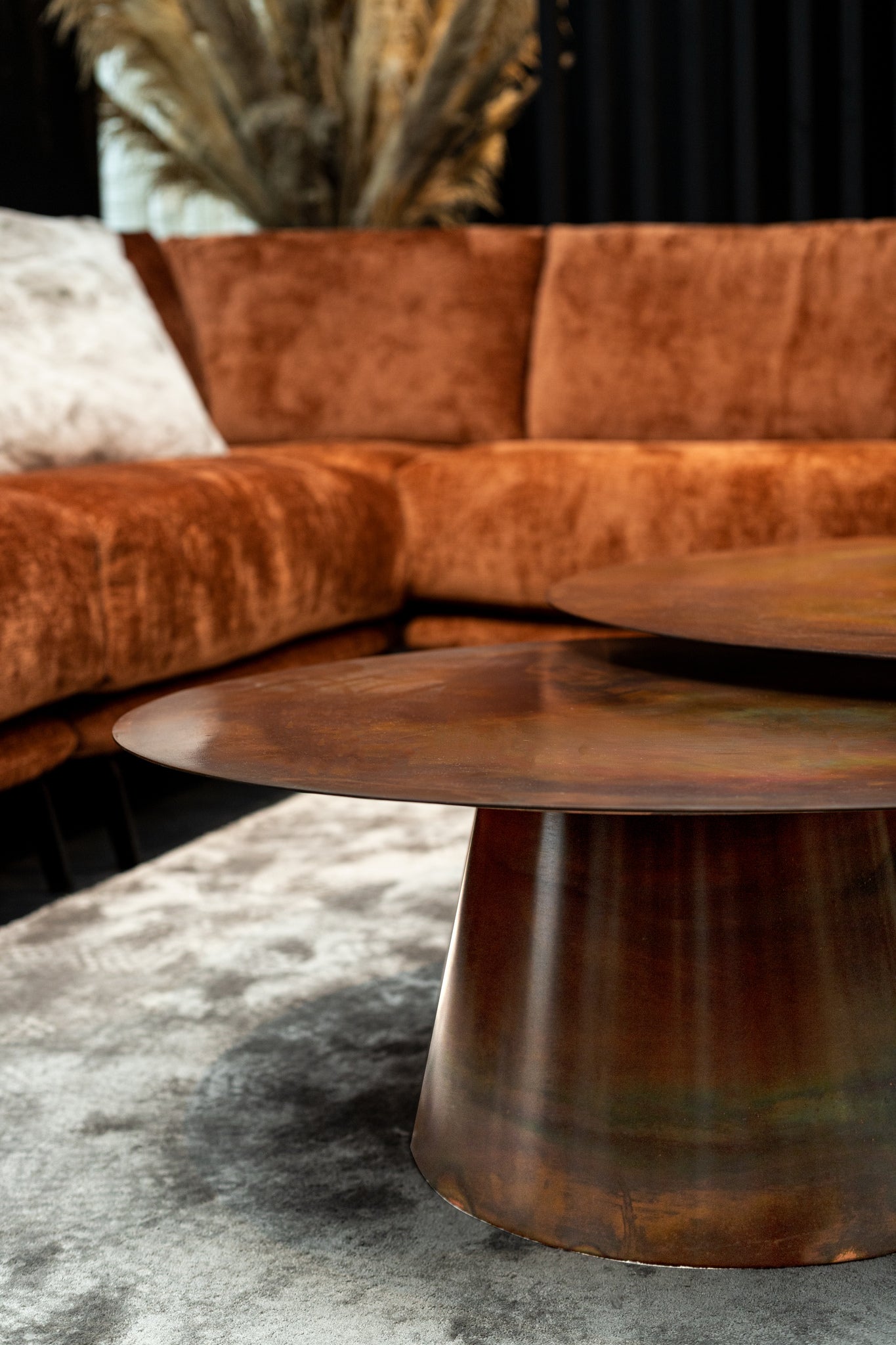 Comprador Copper Iron Coffeetable Round Sv2