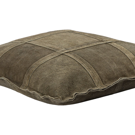 Cobie Groen Suède Leren Kussen Vierkant Set van 2 - 2 Sets 45x45x8 cm