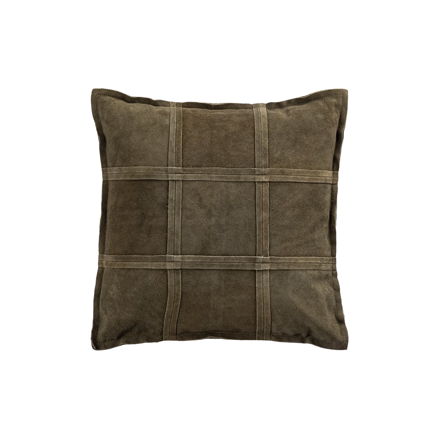 Cobie Groen Suède Leren Kussen Vierkant Set van 2 - 2 Sets 45x45x8 cm