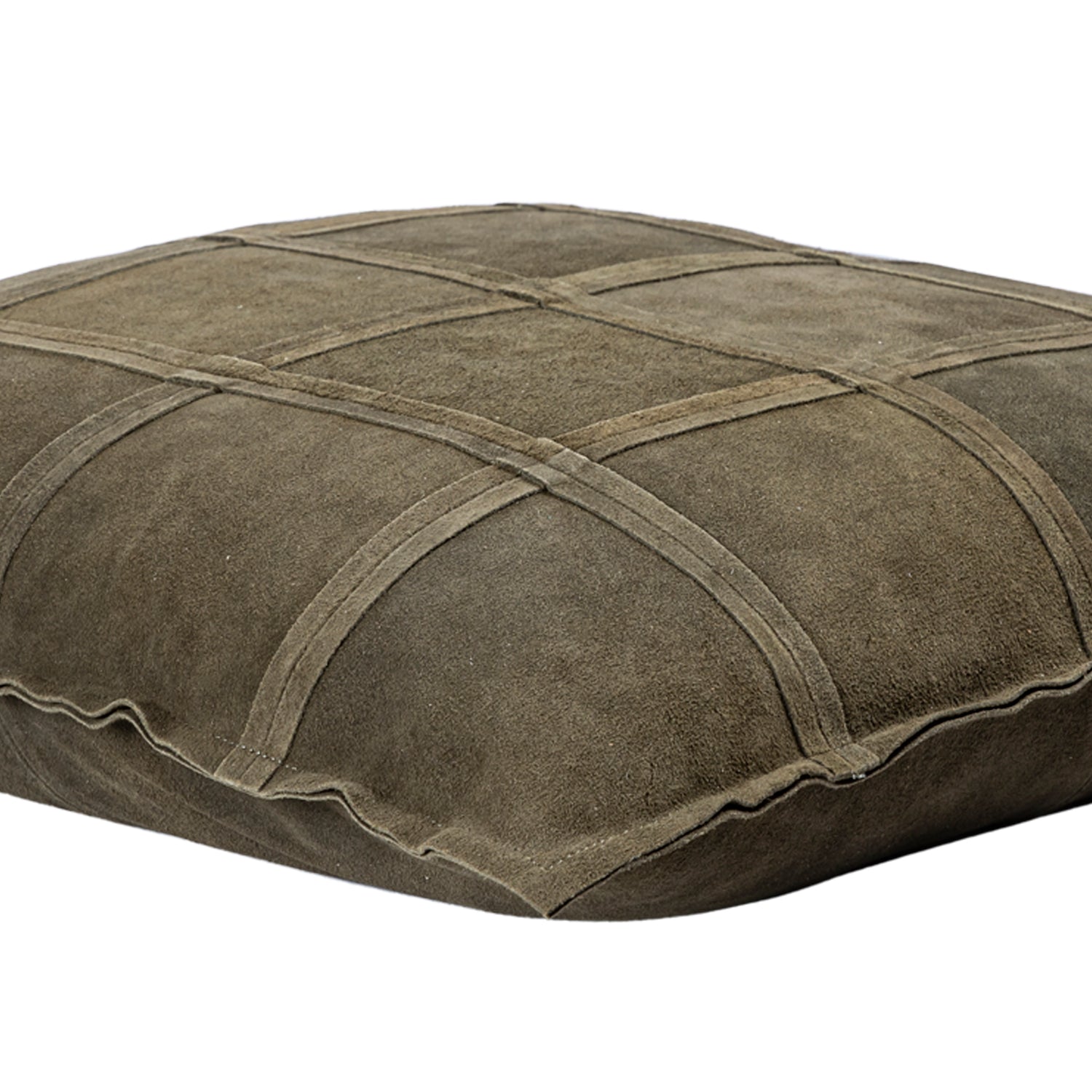 Cobie Groen Suède Leren Kussen Vierkant L - Set van 2 - 2 Sets 60x60x8 cm