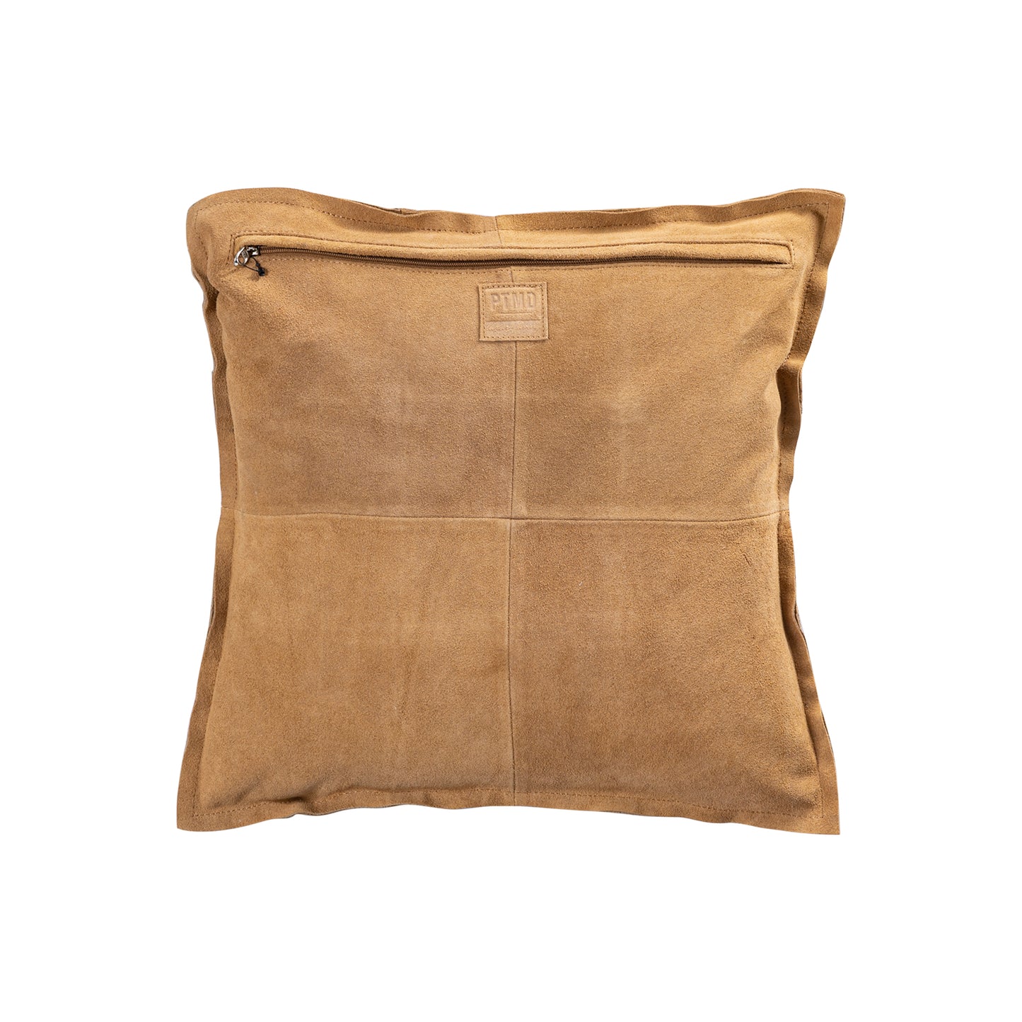 Cobie Camel Suède Leren Kussen Vierkant Set van 2 45x45x8 cm