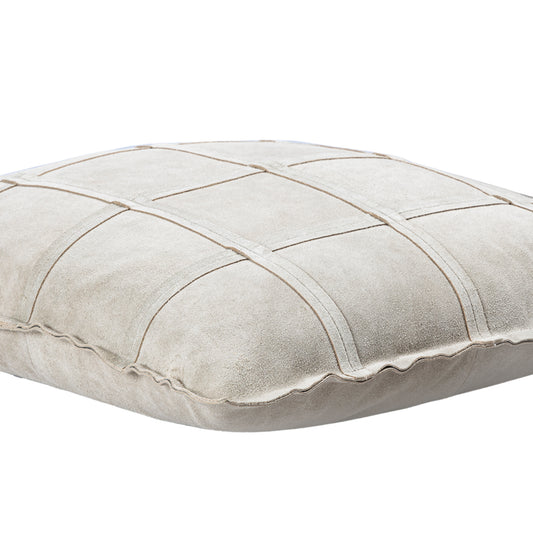 Cobie Taupe Suède Leren Kussen Vierkant L – Set van 2 - 2 Sets 60x60x8 cm