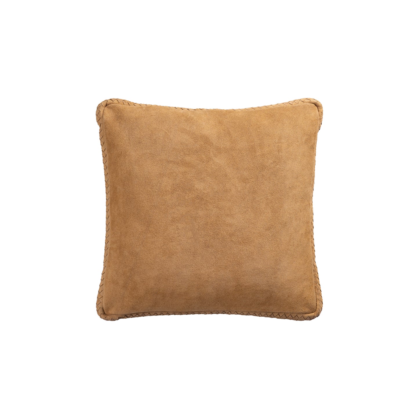 Suky Kamel Suède Leren Kussen Vierkant Set van 2 - 2 Sets 45x45x8 cm
